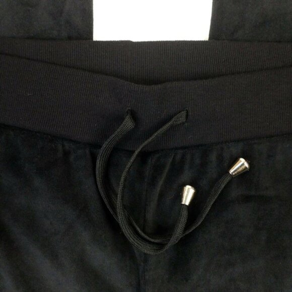 Ninety Woman Black Pull-On Cotton Blend Velour Drawstring Casual Pants Womens 2X - Picture 9 of 13